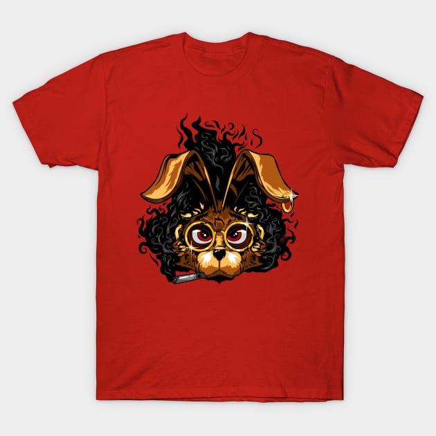 Smoking Bunny T-Shirt by nelsoncancio